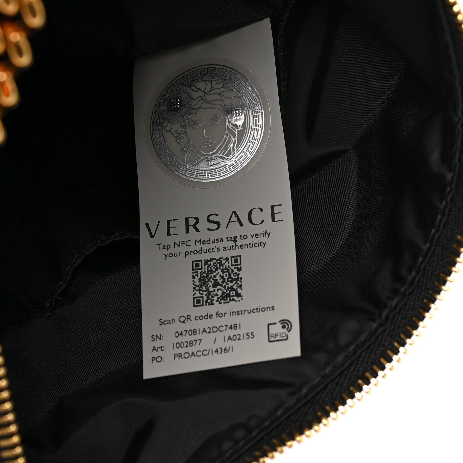 Versace Nylon Medusa Shoulder Bag Dahlia Black 7 of 9