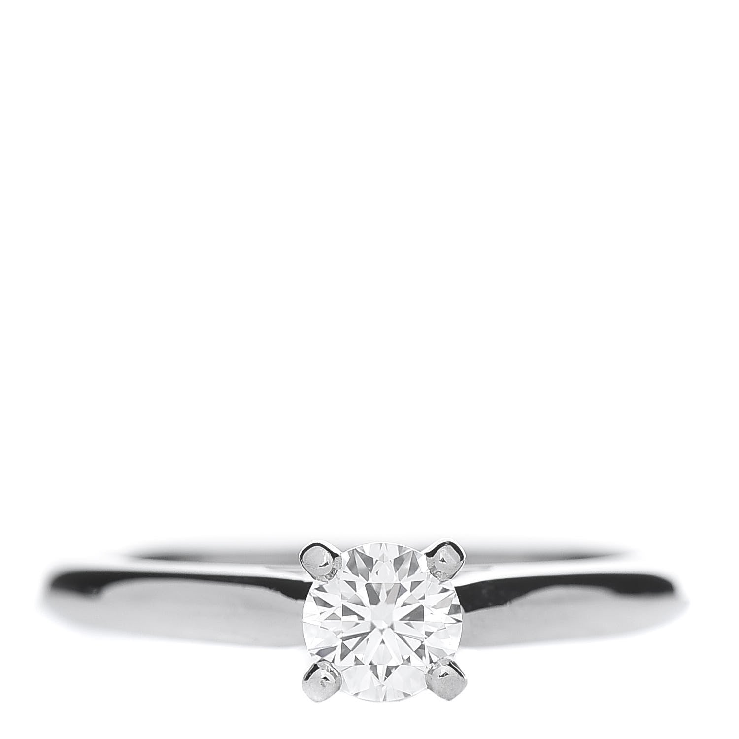 Cartier Platinum Diamond .30ct 1895 Solitaire Engagement Ring 48 4.5 1 of 8