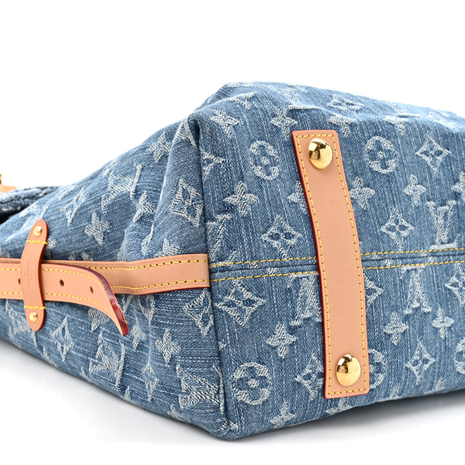 Louis Vuitton Monogram Denim CarryAll MM Blue 10 of 10