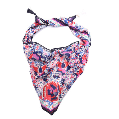 Louis Vuitton Cotton Daisy Triangle Scarf Blue Lagoon 3 of 7