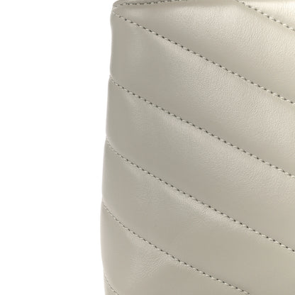 Saint Laurent Calfskin Y Quilted Monogram Toy Loulou Crossbody Bag Ivory 14 of 14