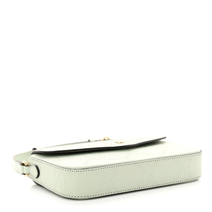 Gucci Calfskin GG Super Mini Shoulder Bag Pale Green 4 of 14