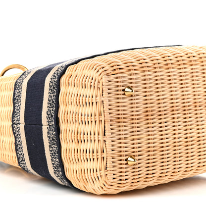 Christian Dior Wicker Oblique Medium Lady Dior Bag Blue 8 of 10