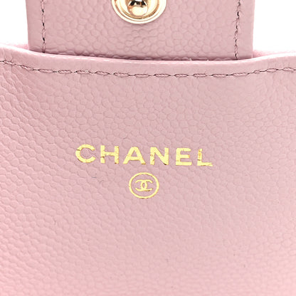 Chanel Caviar Quilted Flap Card Holder Wallet Light Pink 6 of 7