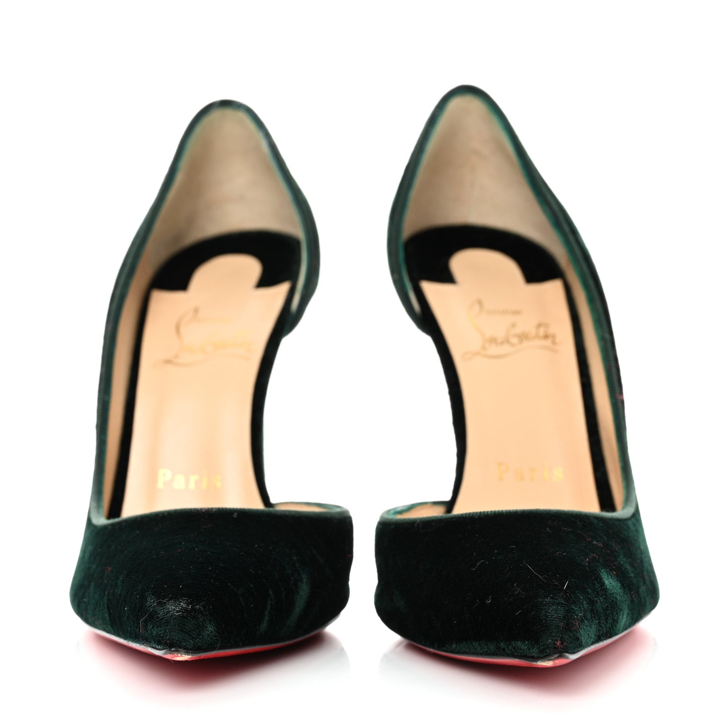 Velluto Stamp Iriza 100 Pumps 36.5 Verde
