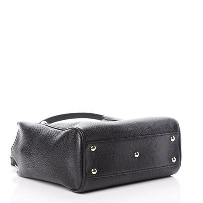 Gucci Cellarius Calfskin Mini Bamboo Shopper Tote Black 4 of 9
