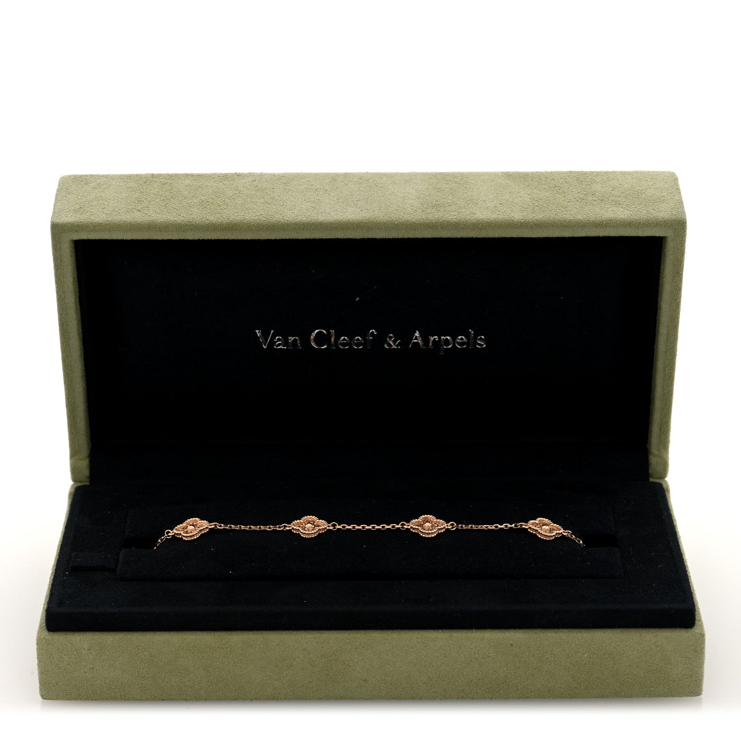 Van Cleef & Arpels 18K Rose Gold 6 Motifs Sweet Alhambra Bracelet 4 of 4