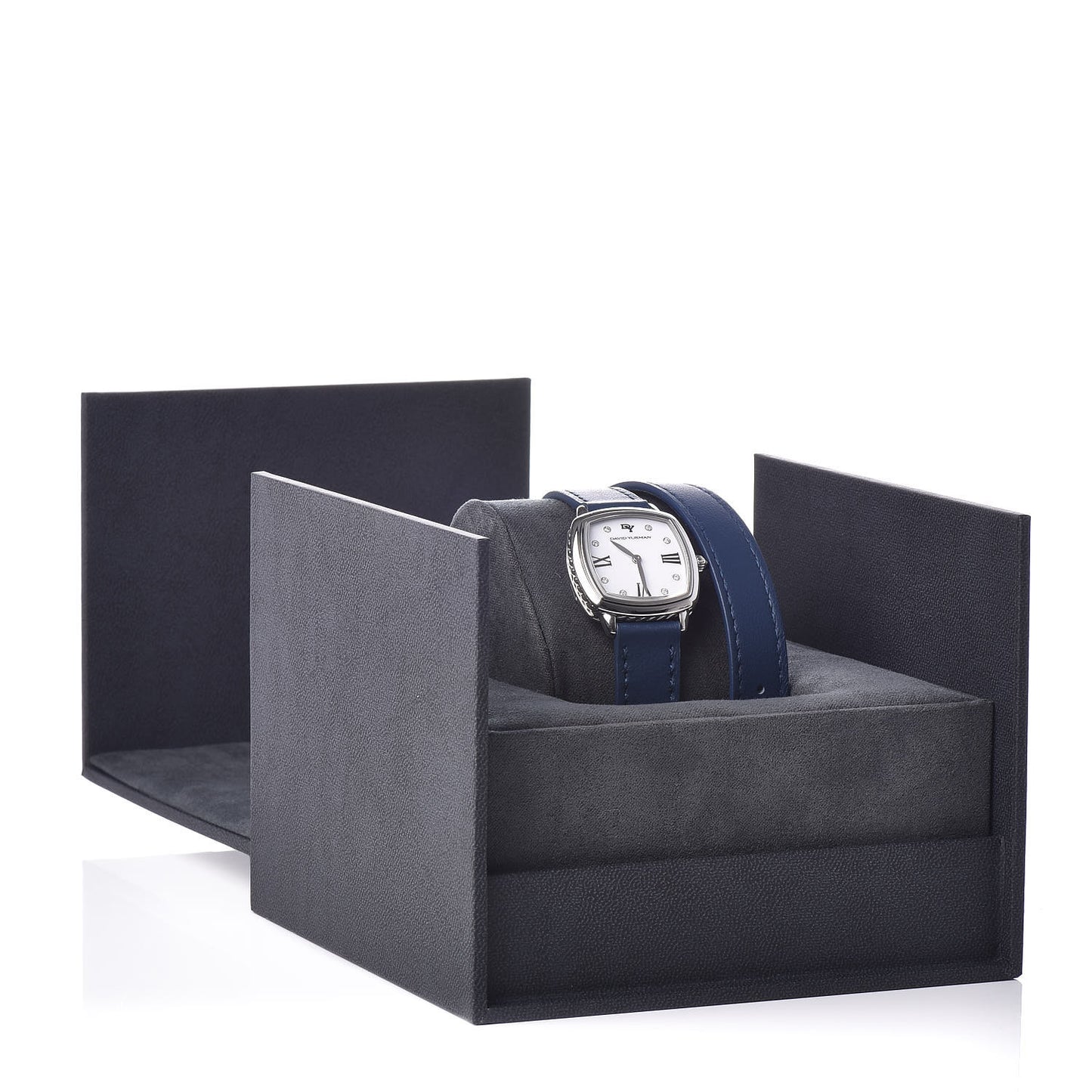 Stainless Steel Calfskin Diamond 27mm Albion Wrap Quartz Watch