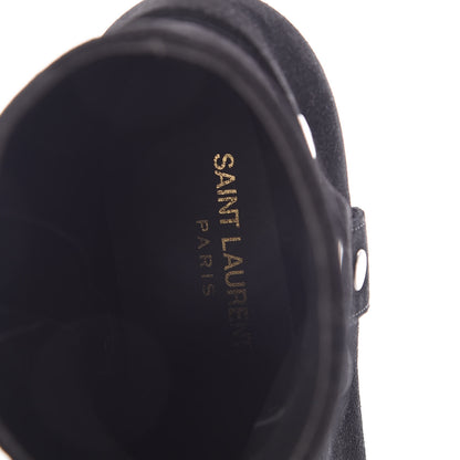Saint Laurent Suede West Harness Ankle Booties 39 Black 7 of 8