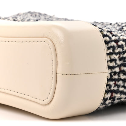 Chanel Tweed Calfskin Quilted Small Gabrielle Hobo Ivory Black 9 of 11
