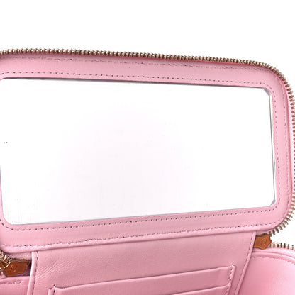Chanel Lambskin Enamel Quilted Small Vanity Case With Chain Pink 11 of 12