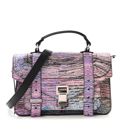 Proenza Schouler X HARMONY KORINE Calfskin Tiny PS1 Satchel Multicolor 1 of 9