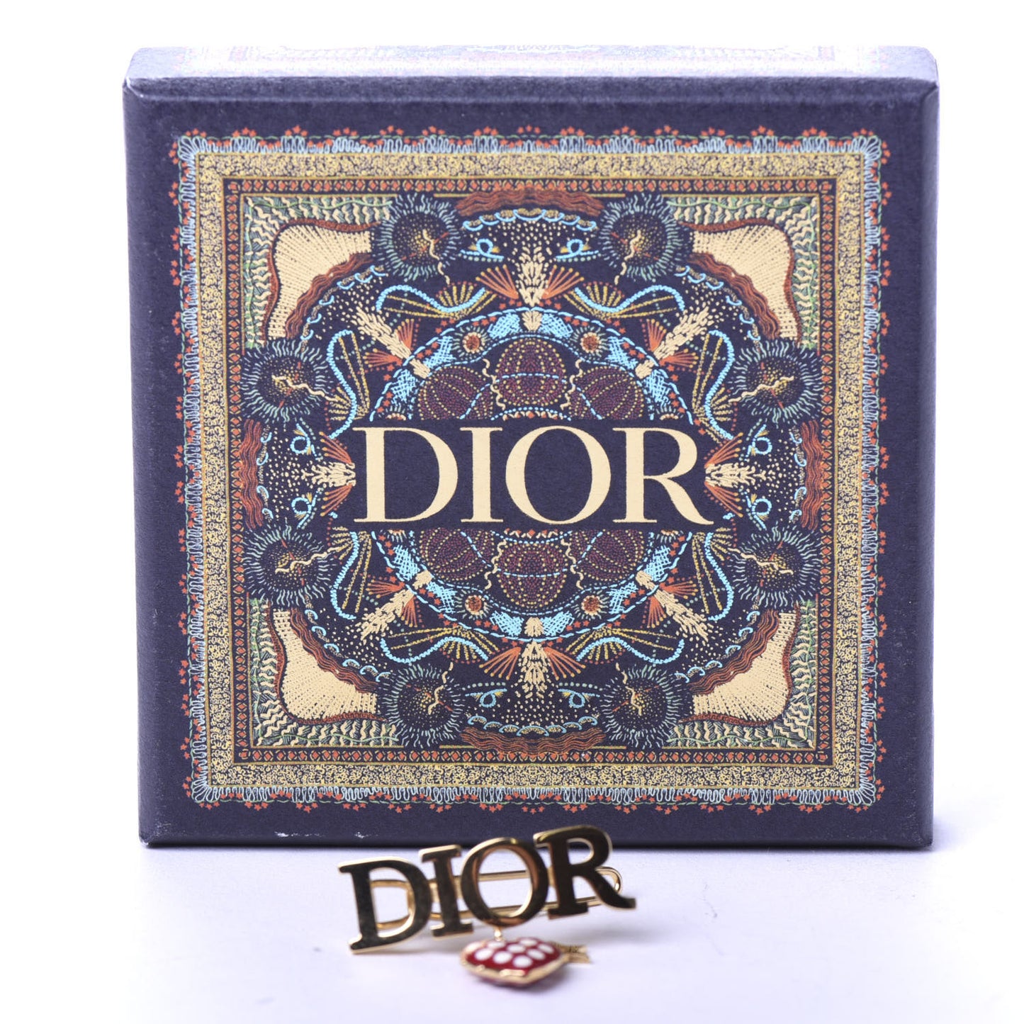 Metal Dioramour Barrette Gold