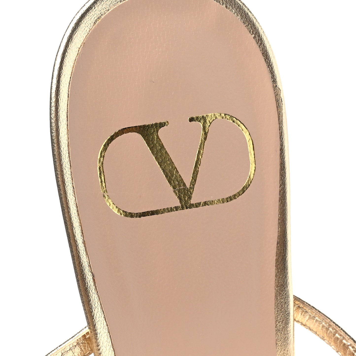 Metallic Nappa Rockstud Sandals 36 Dark Gold