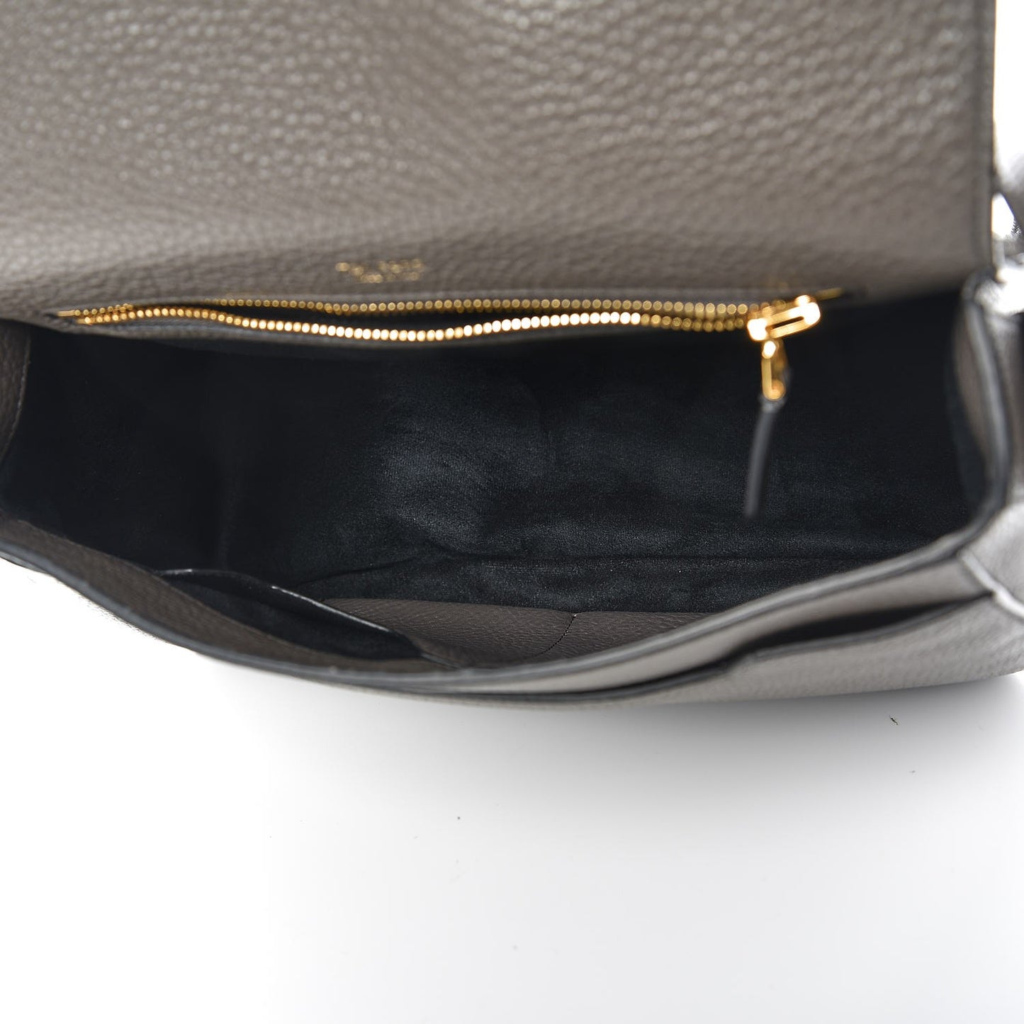 Grained Calfskin Soft Jennifer Saddle Bag Graphite