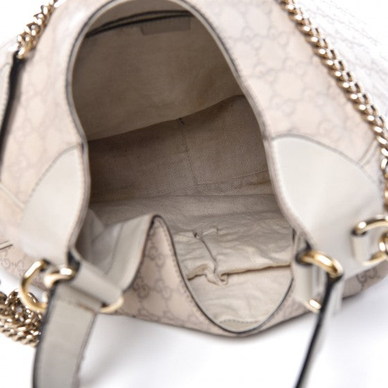 Gucci Guccissima Signature Medium Emily Hobo Mystic White 6 of 14