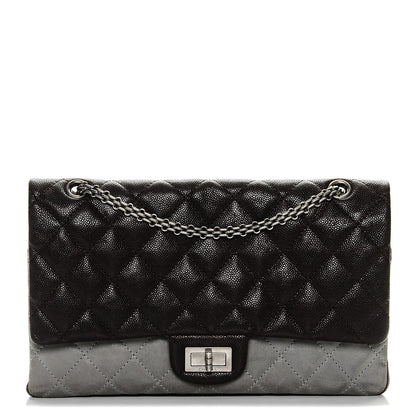 Chanel Caviar Iridescent Calfskin 2.55 Reissue 227 Flap Brown Grey 1 of 8