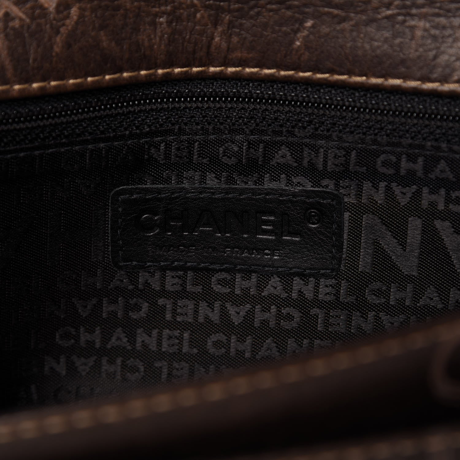 Chanel Calfskin Graffiti Flap Brown 8 of 10