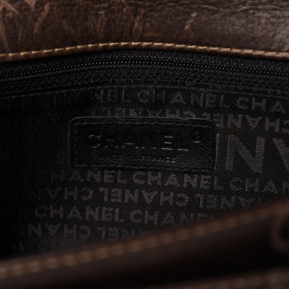 Chanel Calfskin Graffiti Flap Brown 8 of 10