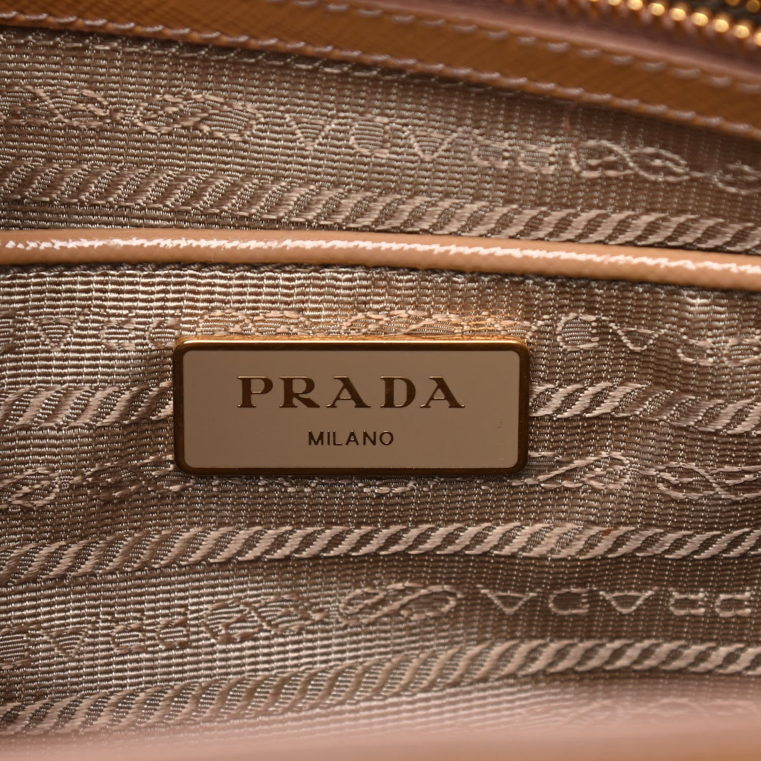 Prada Saffiano Vernice Medium Galleria Double Zip Tote Cammeo 5 of 20