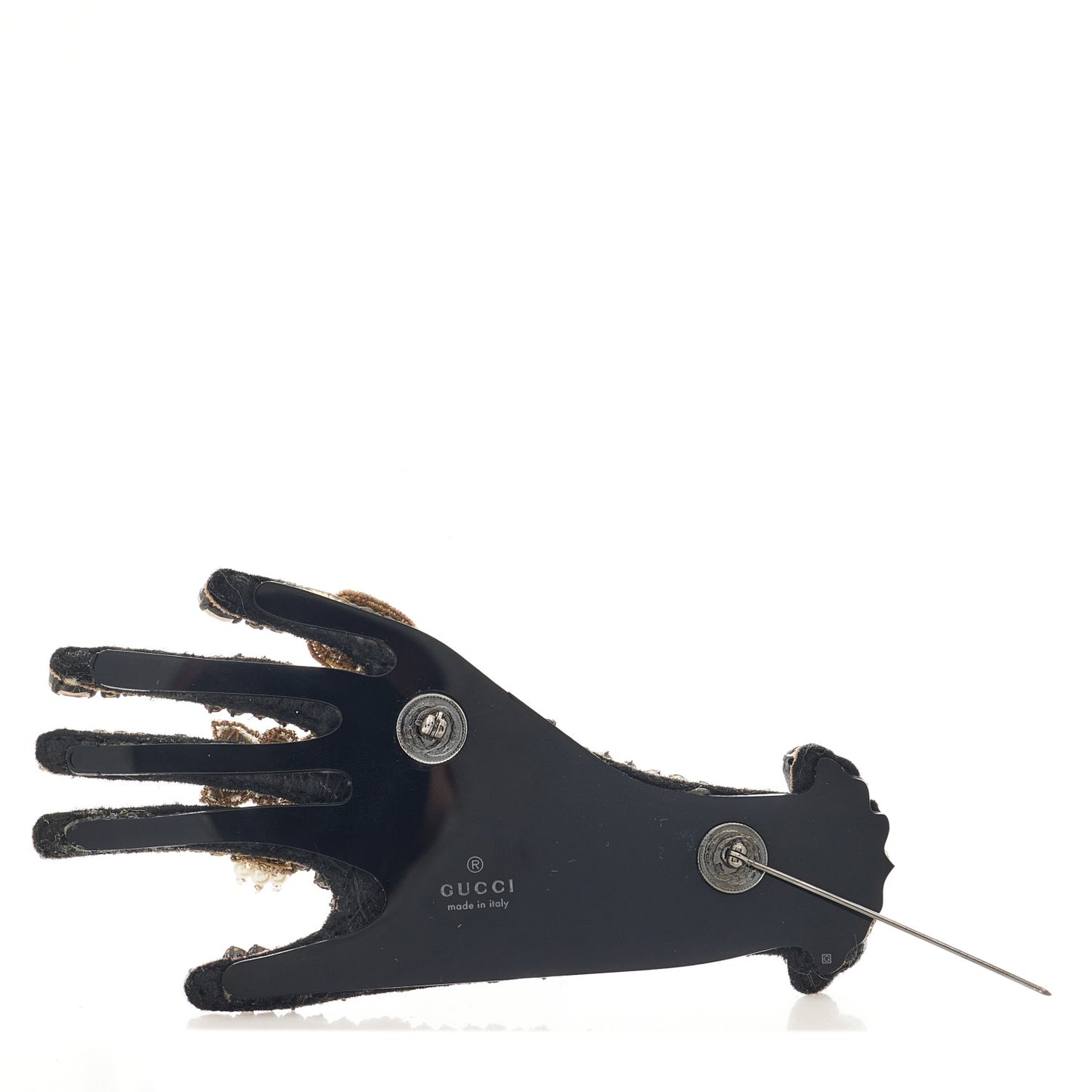 Crystal Hand Brooch Multicolor