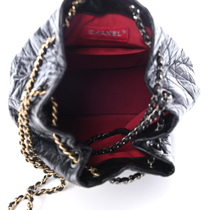 Chanel Aged Calfskin Quilted Gabrielle Backpack Black 4 of 4