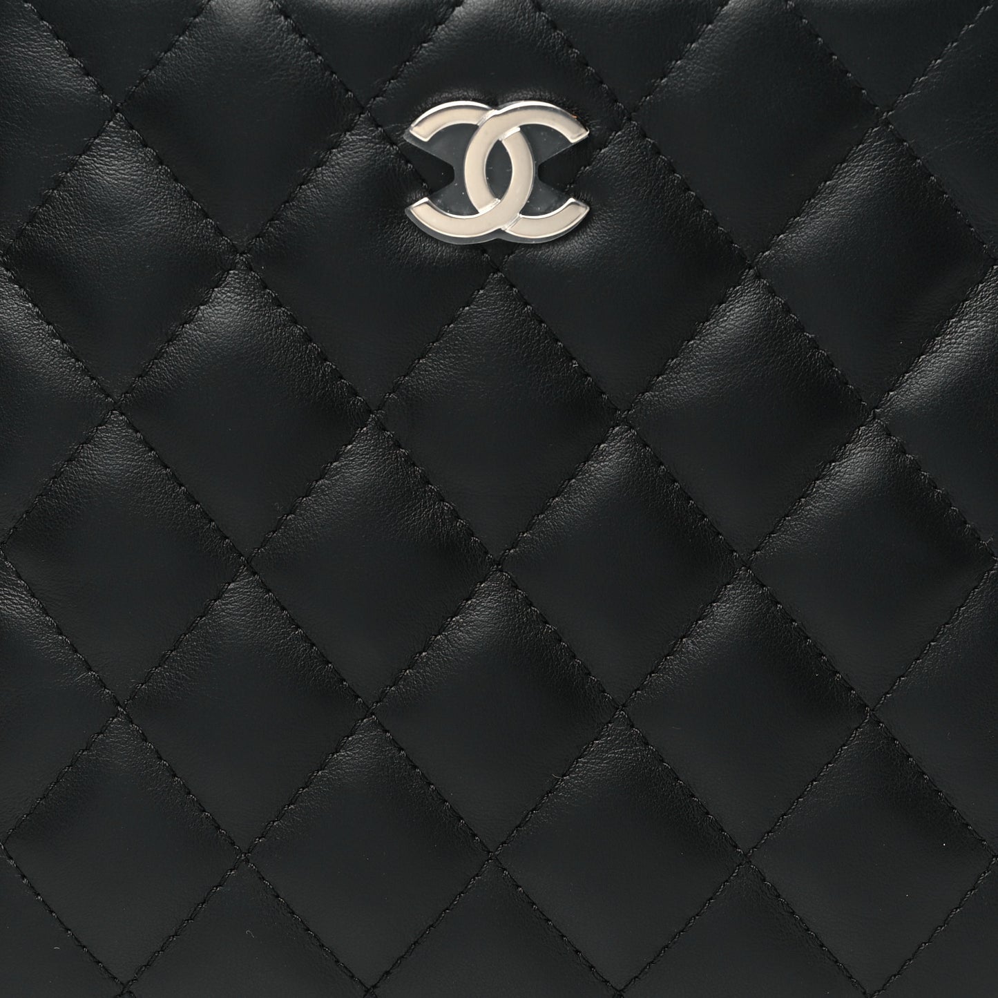 Lambskin Quilted Uniform Crossbody Bag Black