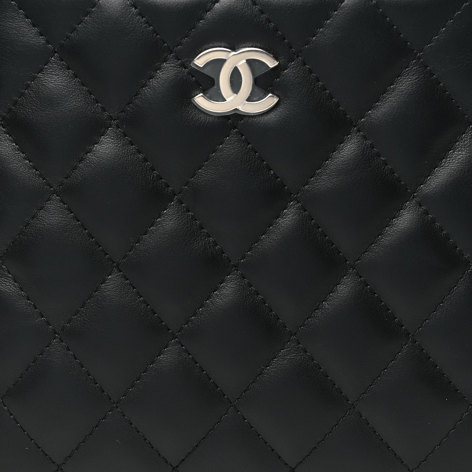 Chanel Lambskin Quilted Uniform Crossbody Bag Black 8 of 11
