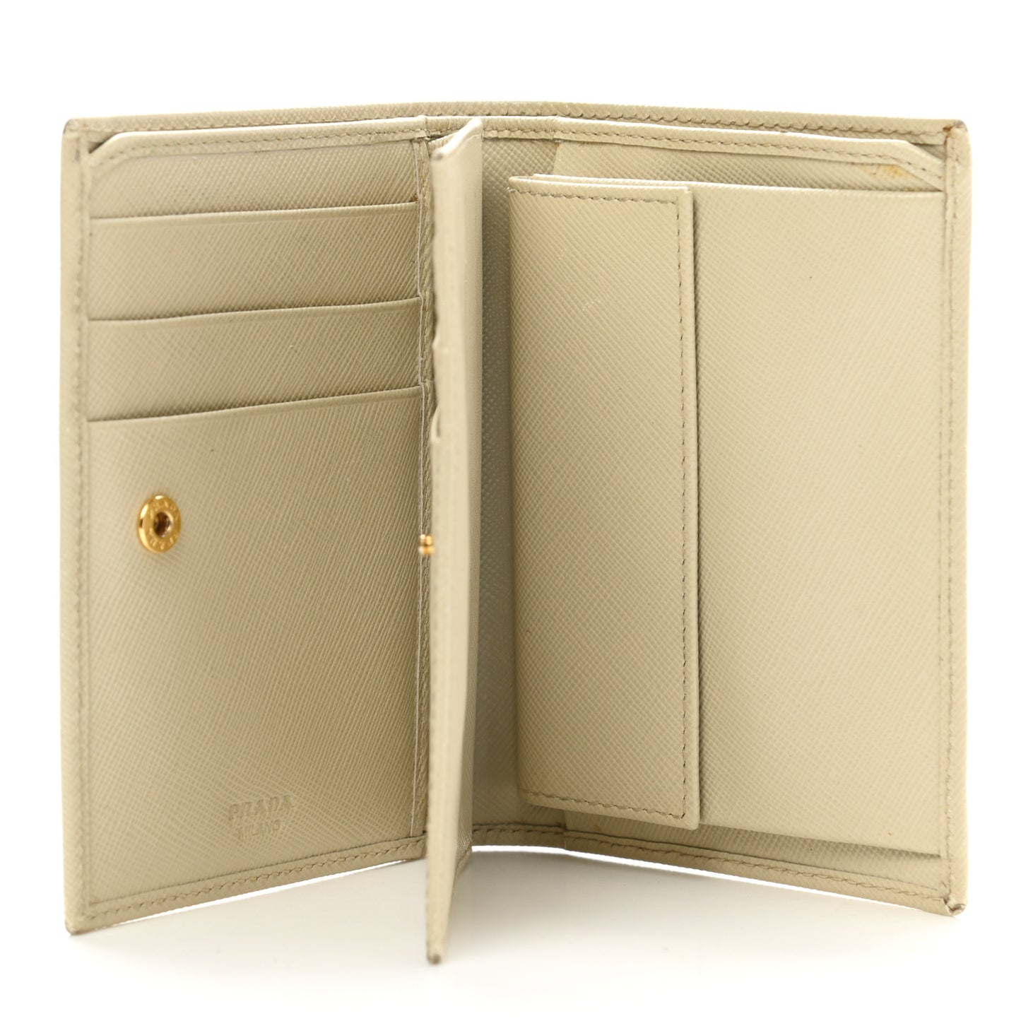 Saffiano Metal Bi-Fold Wallet Cera