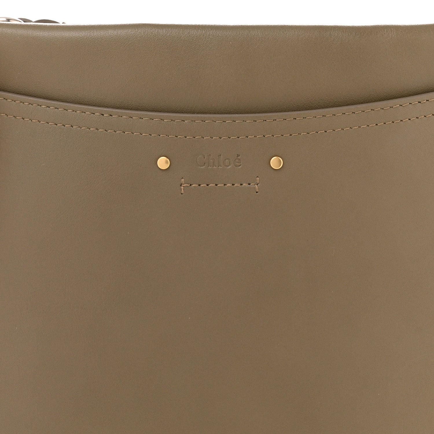Chloe Smooth Calfskin Medium Roy Clutch Merino Grey 9 of 11