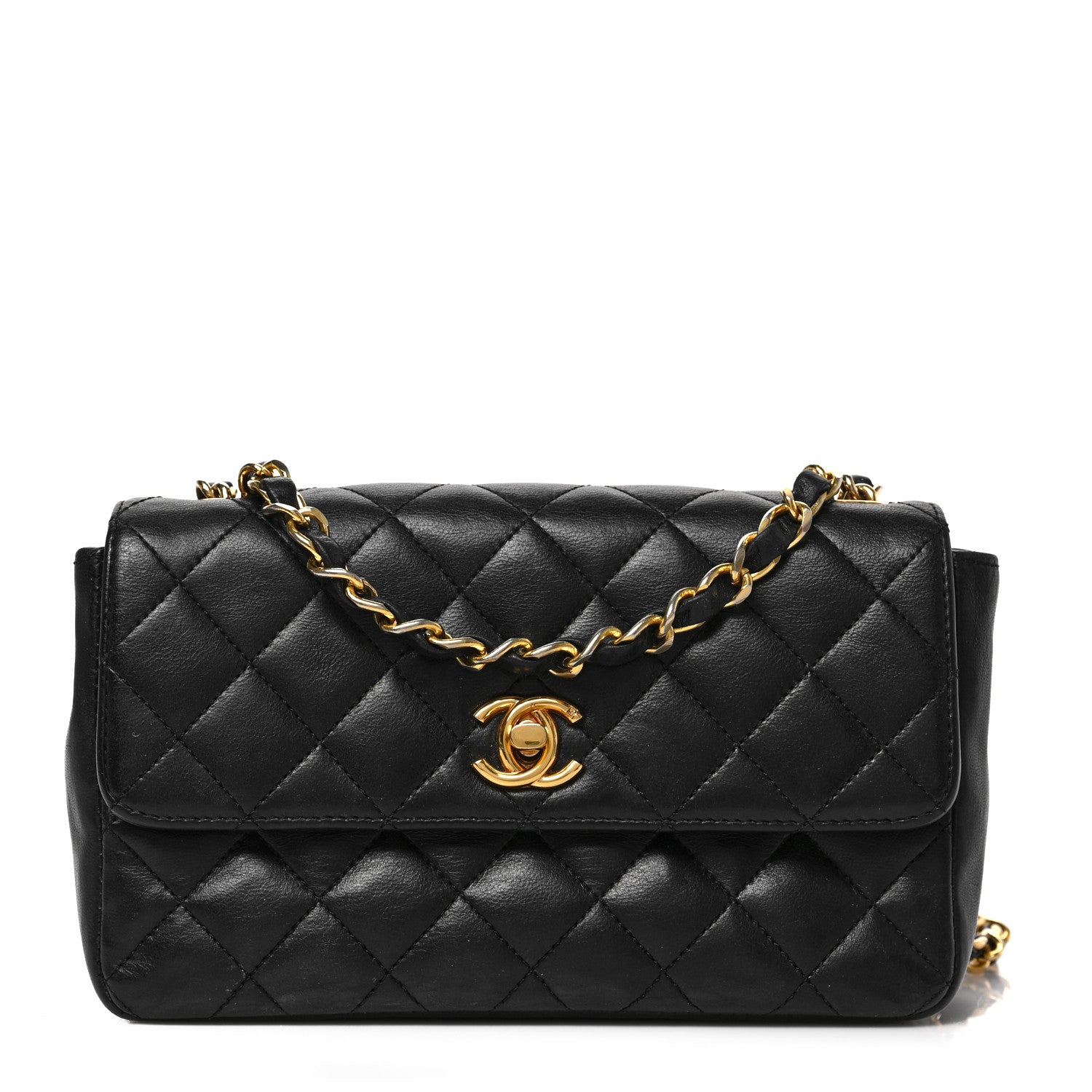 Chanel Lambskin Quilted Mini Rectangular Flap Black 1 of 11