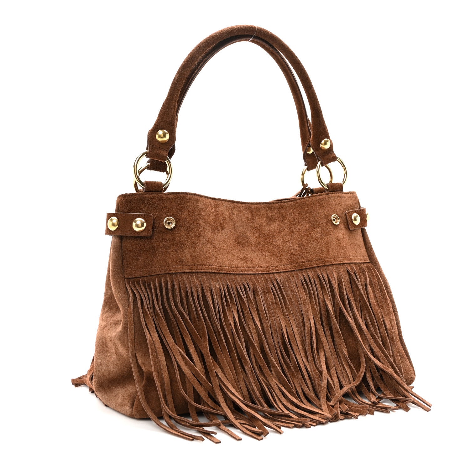 Celine Suede Calfskin Fringe Medium Annabel Brown 3 of 10
