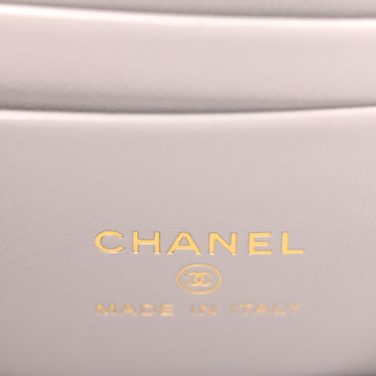 Chanel Lambskin Resin Quilted Vanity Case With Chain Grey 6 of 11