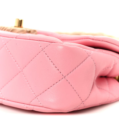 Chanel Lambskin Wenge Quilted Mini Fashion Wood Square Flap Pink 11 of 11