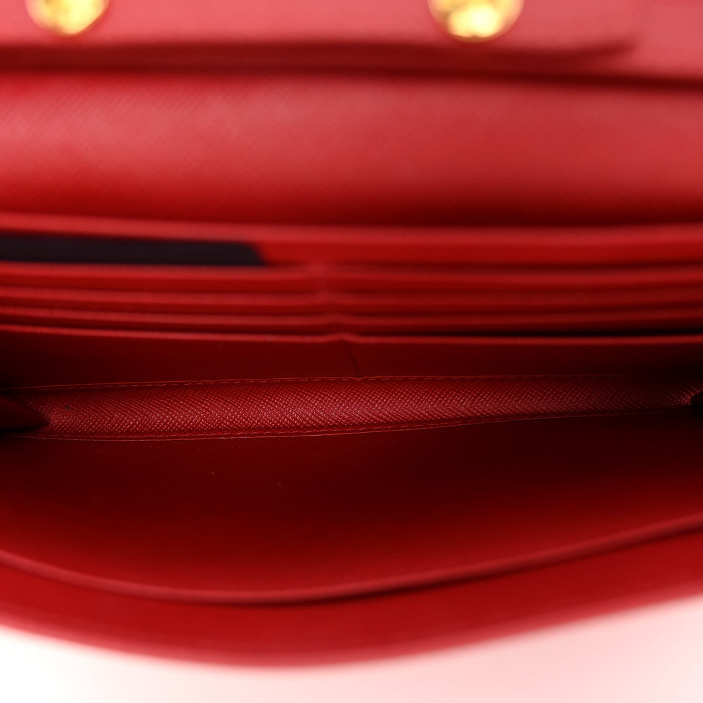 Saffiano Metal Large Chain Wallet Fuoco
