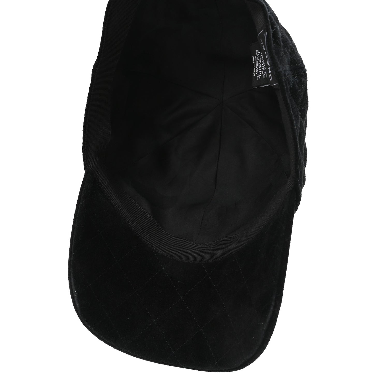 Suede Goatskin CC Cap Hat Black