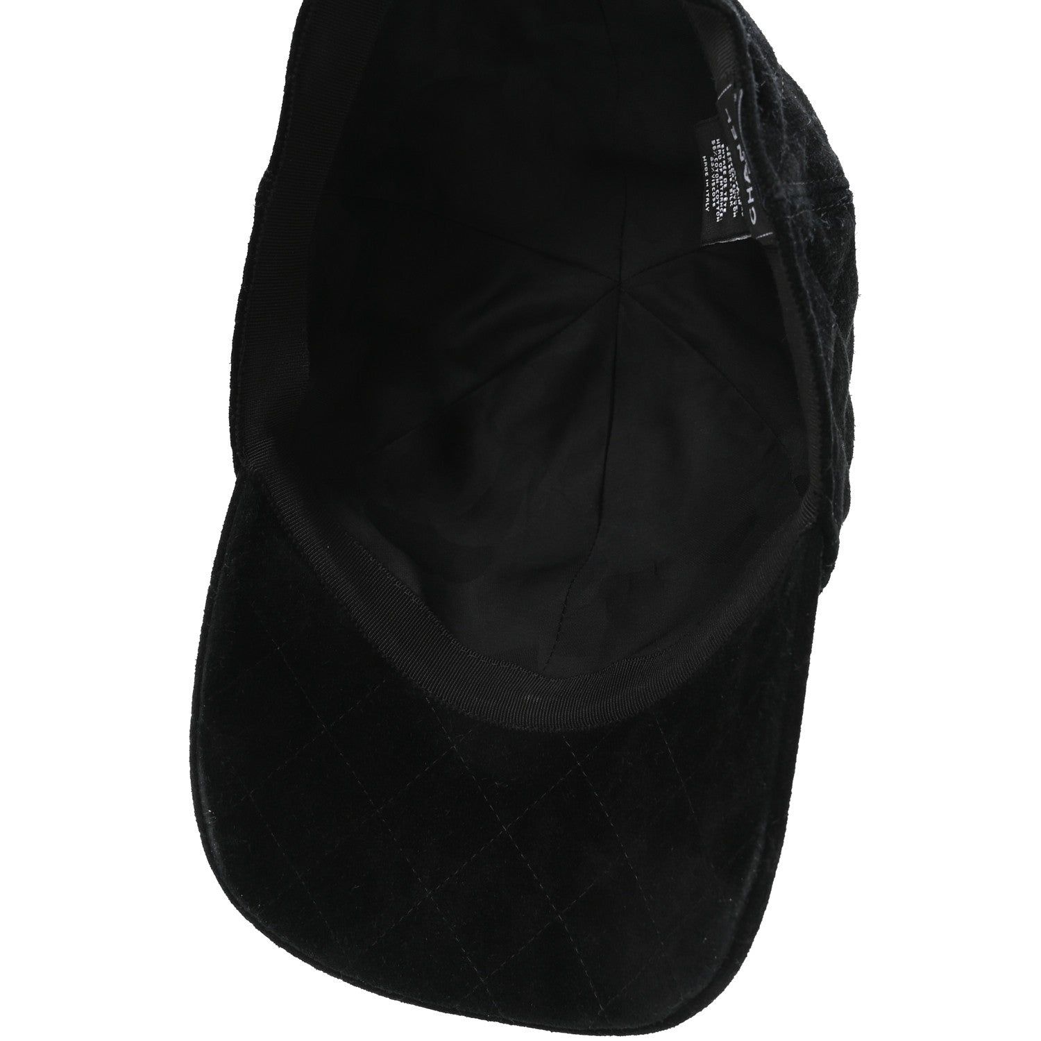 Chanel Suede Goatskin CC Cap Hat Black 7 of 8