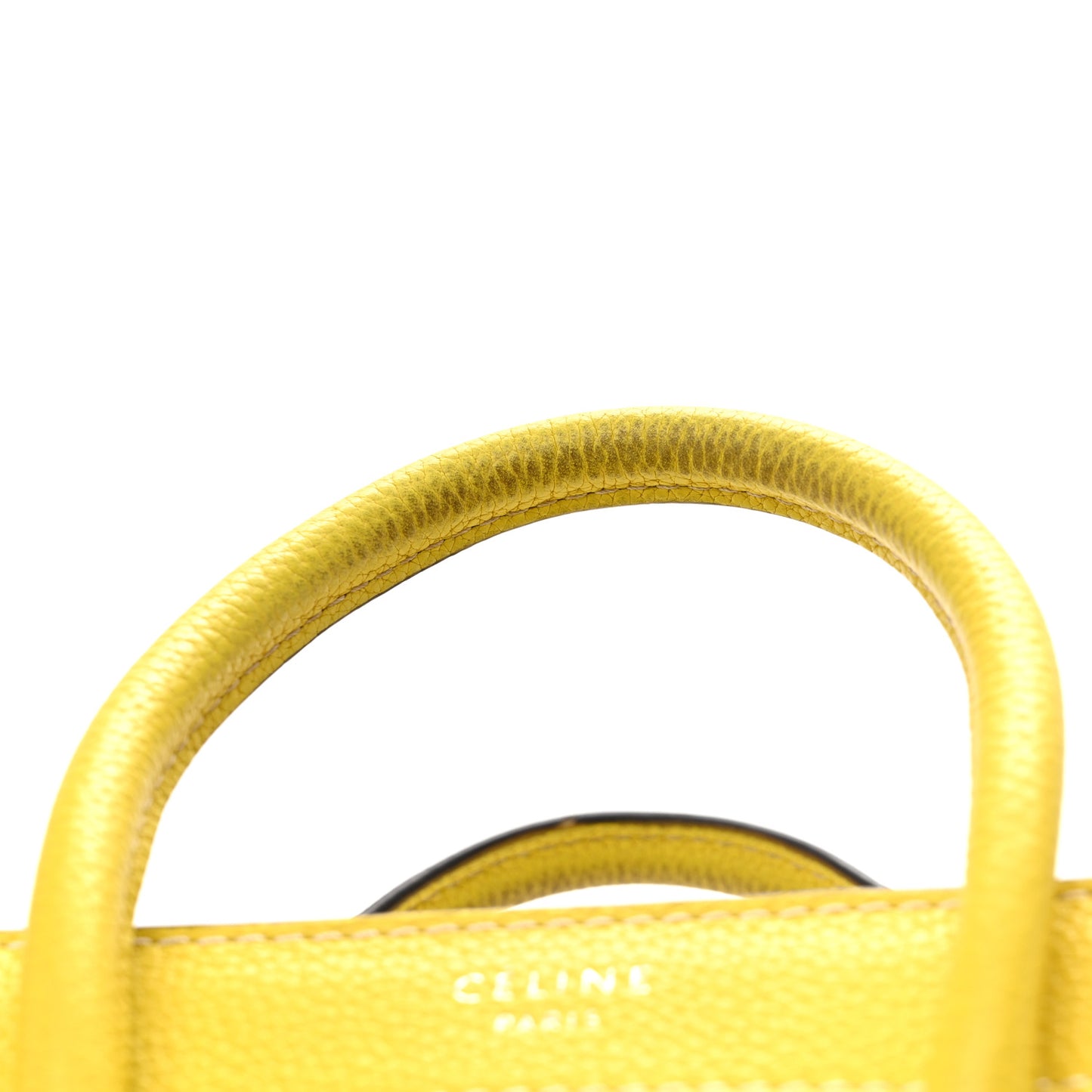 Drummed Calfskin Nano Luggage Citron