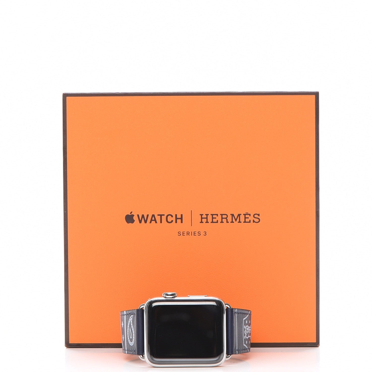 Hermes Gala 42mm Series 3 Apple Watch Eperon d’Or Bleu Marine 3 of 13