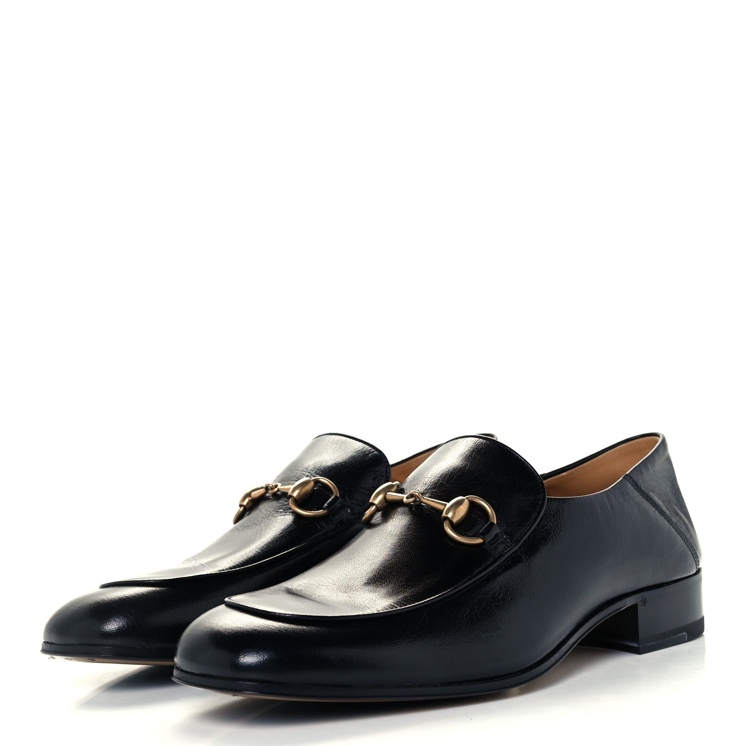 Gucci Goatskin Mens Horsebit Loafers 8.5 Black 2 of 10