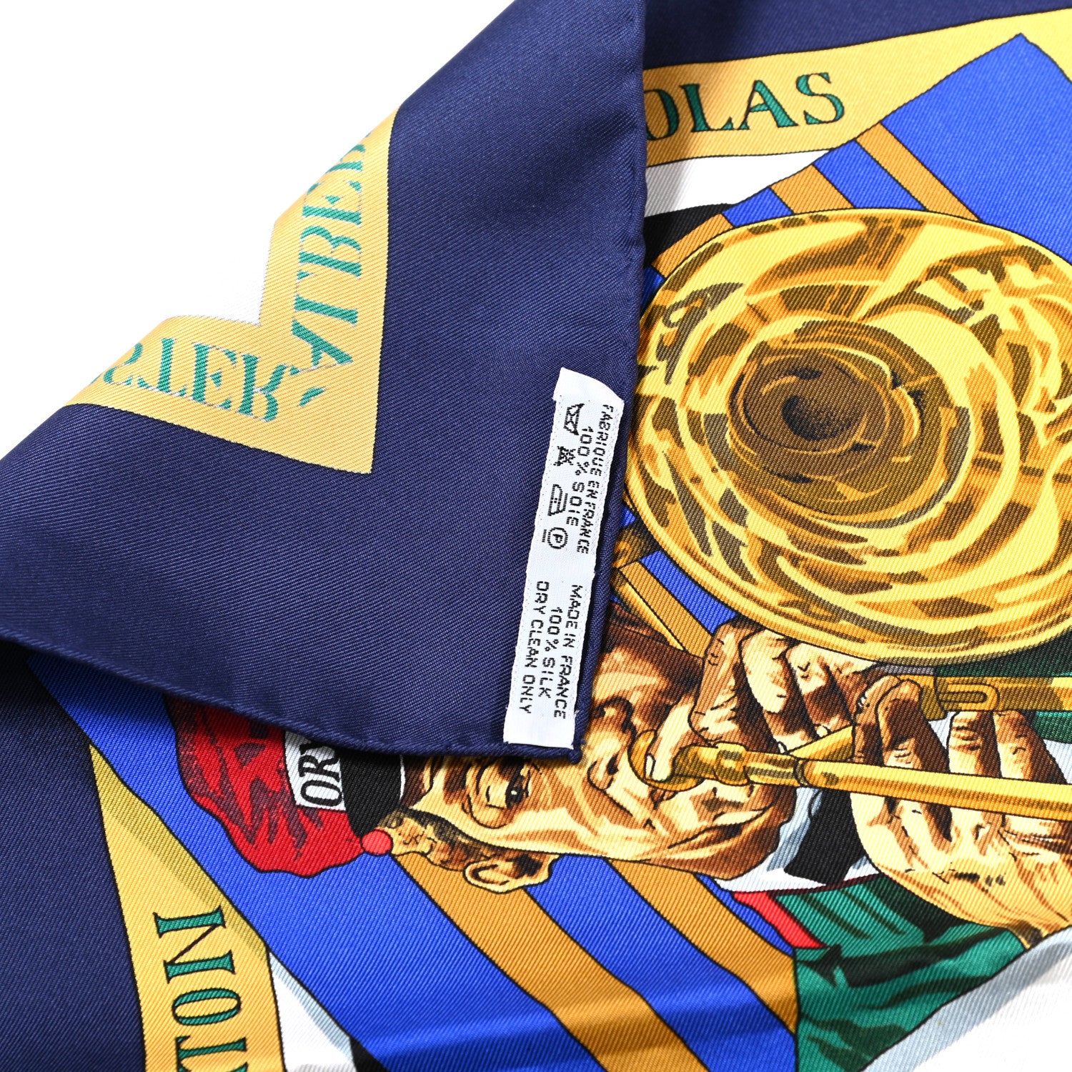 Hermes Silk New Orleans Creole Jazz Scarf 90 2 of 6