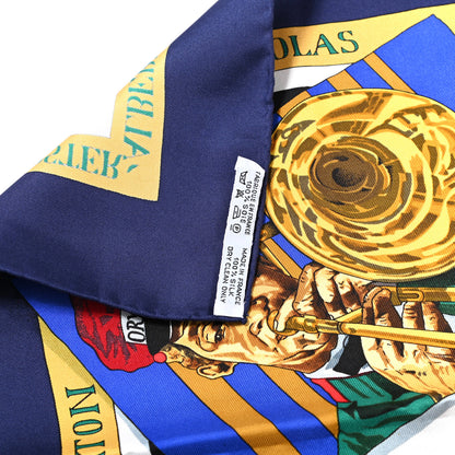 Hermes Silk New Orleans Creole Jazz Scarf 90 2 of 6