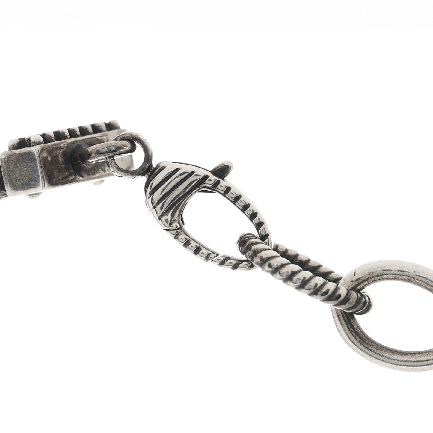 Sterling Silver Calfskin Tigers Head Choker Necklace