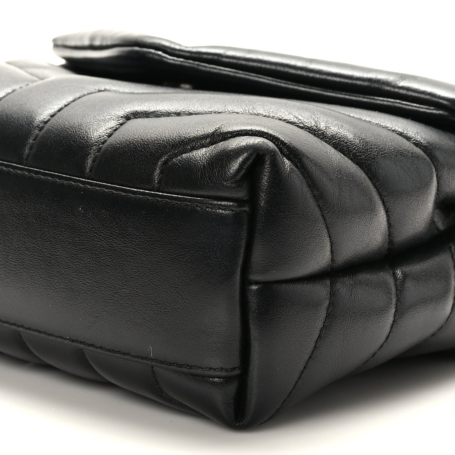 Saint Laurent Calfskin Y Quilted Monogram Toy Loulou Crossbody Bag Black 9 of 10