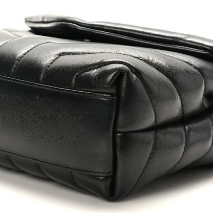 Saint Laurent Calfskin Y Quilted Monogram Toy Loulou Crossbody Bag Black 9 of 10