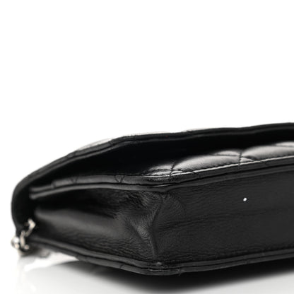 Chanel Lambskin Quilted Wallet On Chain WOC Black 11 of 13