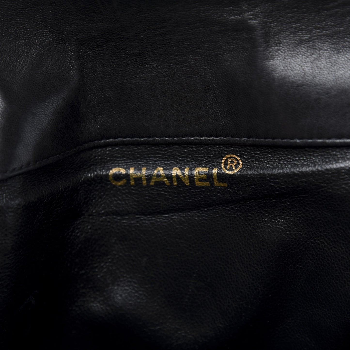 Lambskin Quilted Drawstring Backpack Black