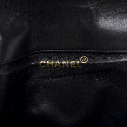 Chanel Lambskin Quilted Drawstring Backpack Black 7 of 16