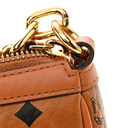 MCM Visetos Nappa Mini Delmy Chain Shoulder Bag Cognac 14 of 14