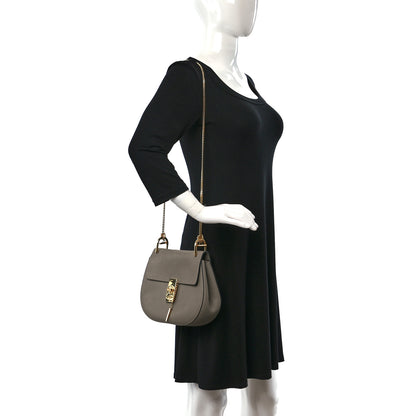 Chloe Grained Lambskin Drew Shoulder Bag Motty Grey 2 of 8